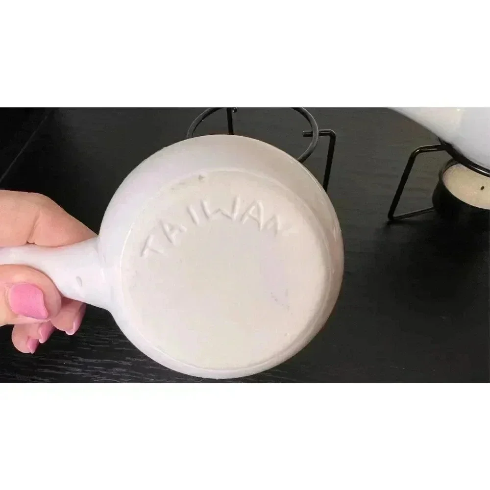 Taiwan Ceramic‎ Butter Warmers, Set of 2 White & Black